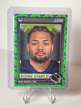 Score Rising Stars Rome Odunze Rookie Trading Card - Green/Purple